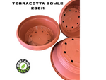 3 x 23cm Terracotta Bulb Bowls perfect for Bulbs, Alpines, Bonsai
