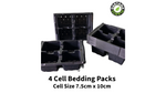 10 x 4 Cell Bedding Pack Plug Plant Half Size Seed Tray with Holes