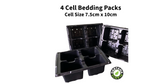 10 x 4 Cell Bedding Pack Plug Plant Half Size Seed Tray with Holes