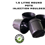 30 x 1.5 Litre Plant Pots Injection Moulded - Black
