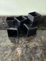 9 cm Square plastic pots Black - Quantity 50