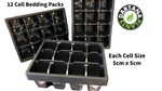 20 x 12 Cell Bedding Pack Plug Plant Half Size Seed Tray with Holes