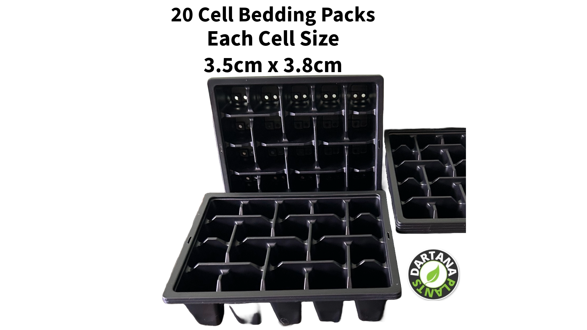 20 Cell Bedding Pack Plug Plant Half Size Seed Tray with Holes - Various