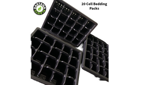 20 Cell Bedding Pack Plug Plant Half Size Seed Tray with Holes - Various