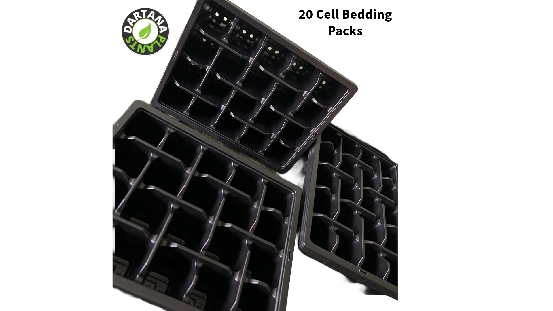 2 x 20 Cell Bedding Pack Plug Plant Half Size Seed Tray with Holes