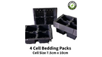 4 Cell Bedding Pack Plug Plant Half Size Seed Tray with Holes - Various