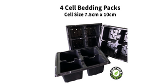 4 Cell Bedding Pack Plug Plant Half Size Seed Tray with Holes - Various