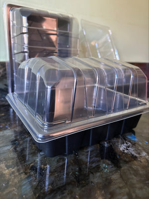 Full and Half Size Seed Tray Propagator With Watering Holes - Various Sizes and Quantities