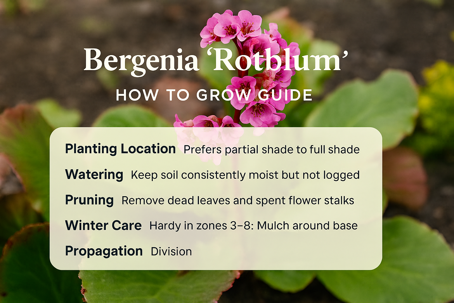 Bergenia 'Rotblum' – How to Grow Guide