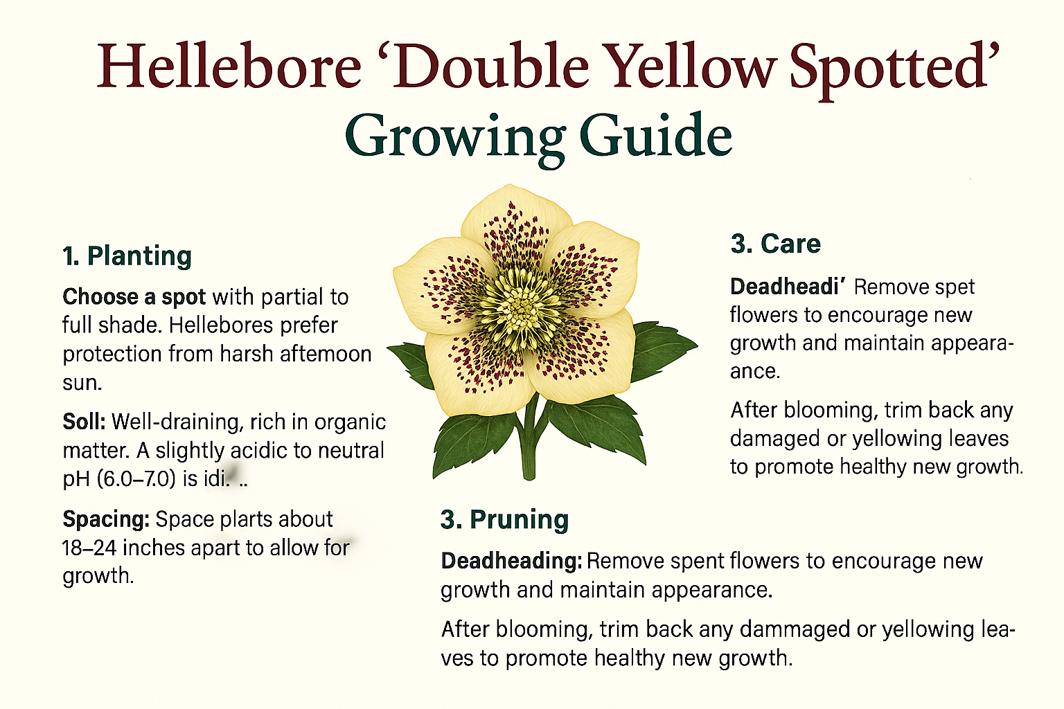 Hellebore ‘Double Yellow Spotted’: Growing Guide for Stunning Early Spring Colour