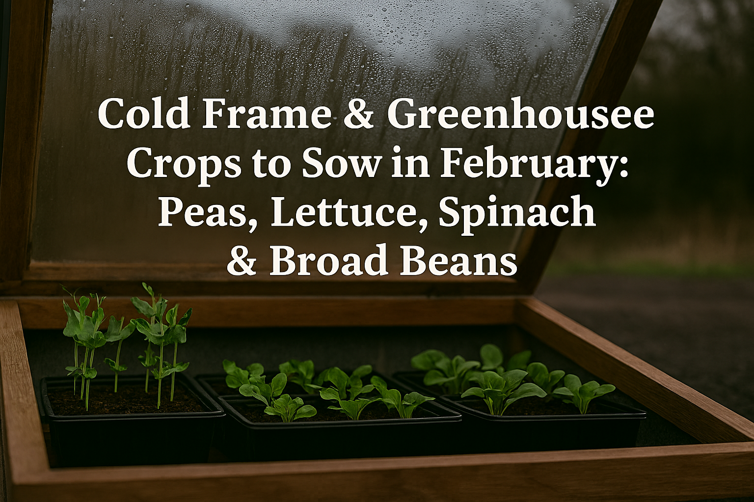 Cold Frame & Greenhouse Crops to Sow in February: Peas, Lettuce, Spinach & Broad Beans