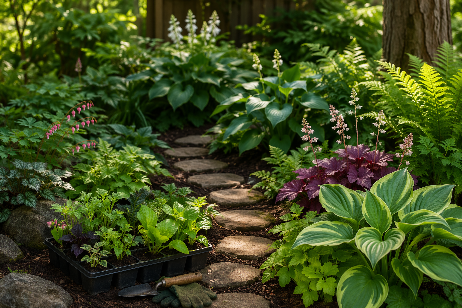 How to Create a Shade Garden on a Budget (Using Plug Plants)