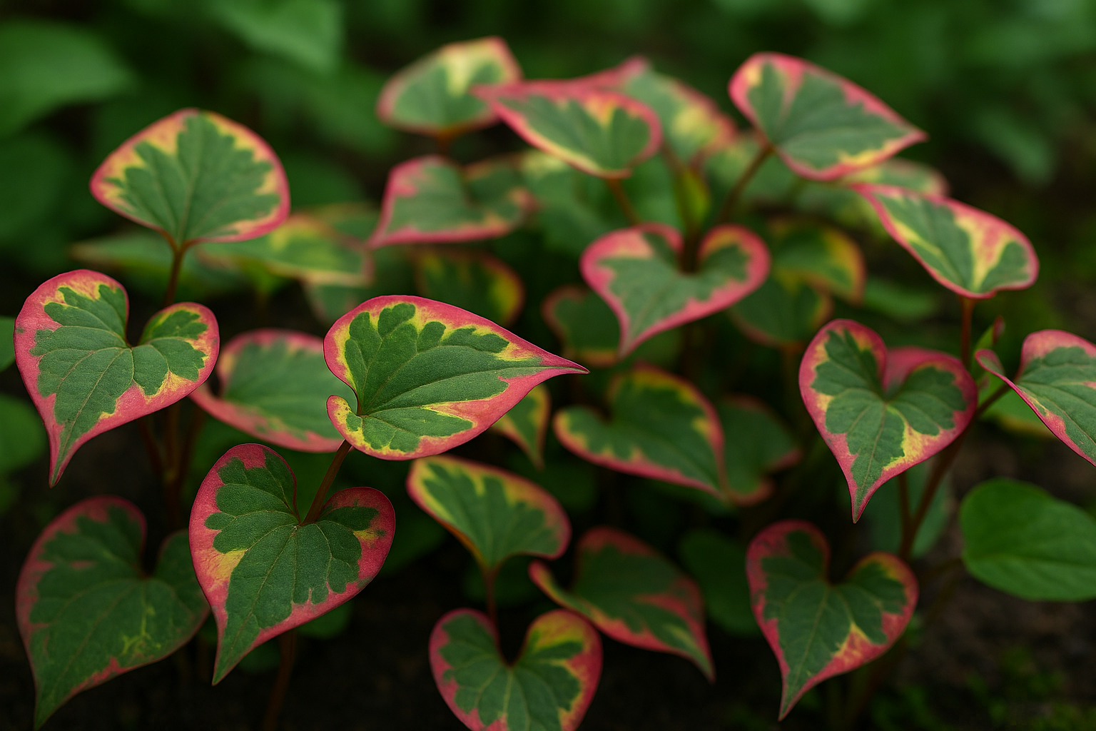 🌿 Houttuynia Plug Plants – Colourful Ground Cover for Damp & Shaded Gardens