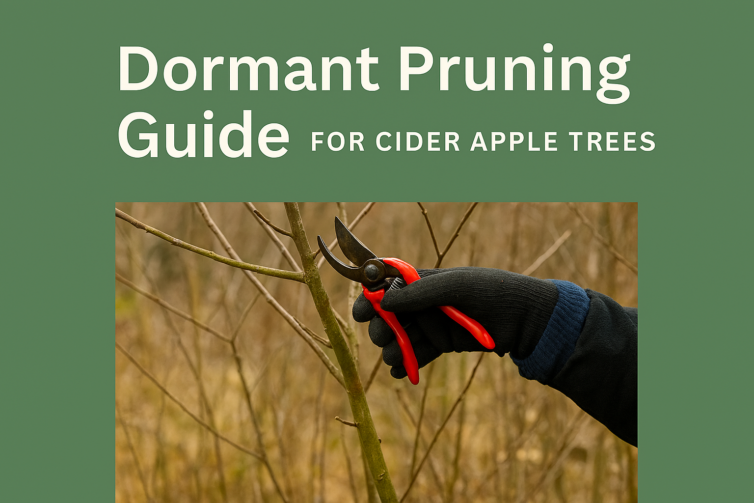 🍏 Dormant Pruning Guide for Cider Apple Trees (UK Gardeners’ Edition)
