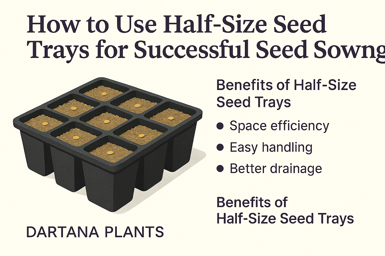 How to Use Half‑Size Seed Trays for Successful Seed Sowing