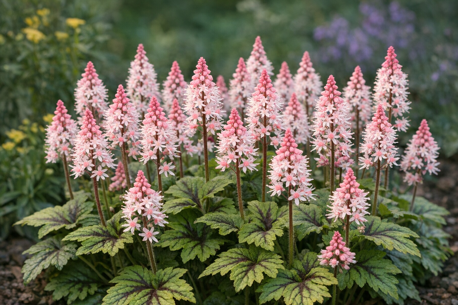 Tiarella ‘Pink Skyrocket’ – Pink Foamflower for Shaded UK Gardens