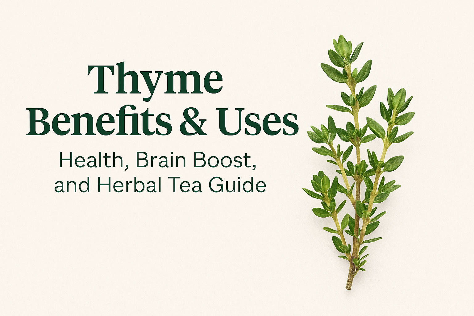 Thyme Benefits & Uses: Health, Brain Boost, and Herbal Tea Guide