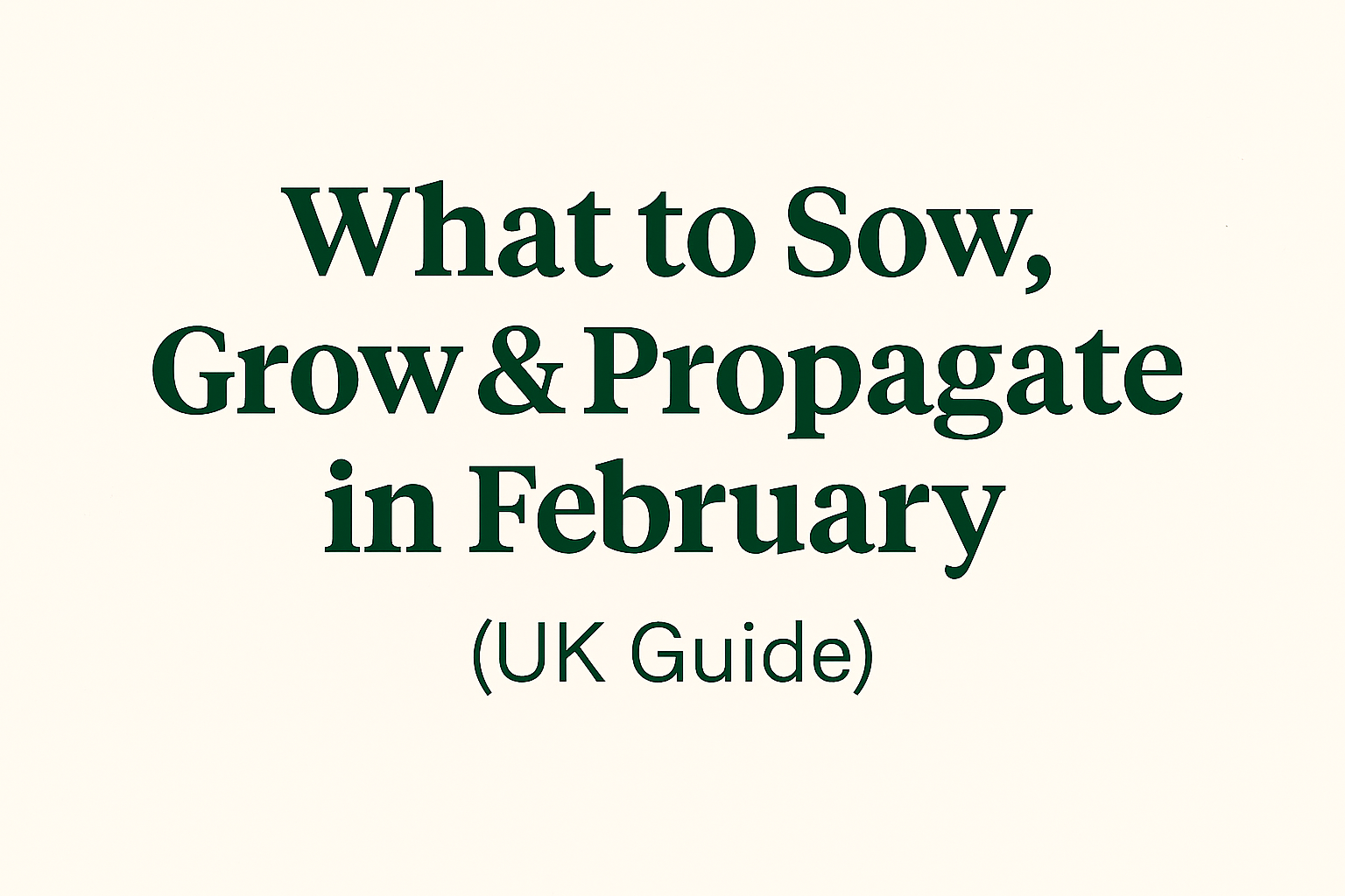 Heated Propagators in February: Faster Germination for Tomatoes, Peppers & Chillies (UK)