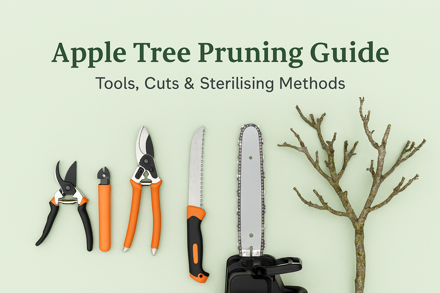 Apple Tree Pruning Guide — Tools, Cuts & Sterilising Methods (Complete UK Guide)