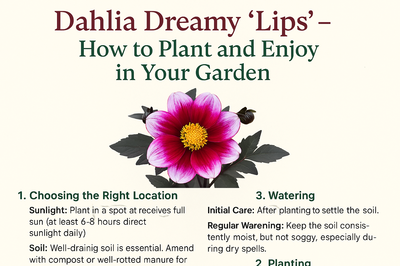Dahlia Dreamy ‘Lips’: How to Plant & Enjoy This Vibrant Dahlia in Your Garden